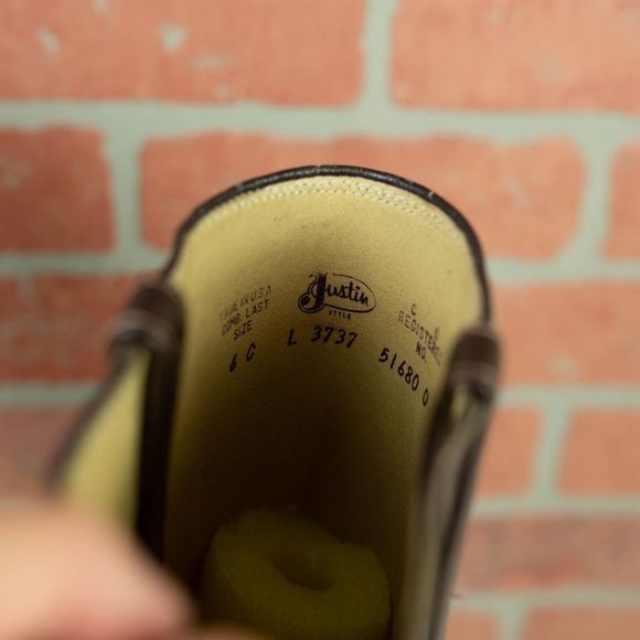 Justin 3737 Riding Boots Brown 6 - Picture 3 of 6